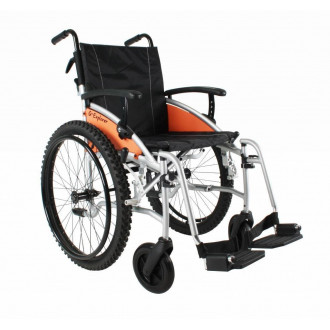 Кресло-коляска с ручным приводом Excel G-Lite Pro 24 с широкими приводными колёсами в 